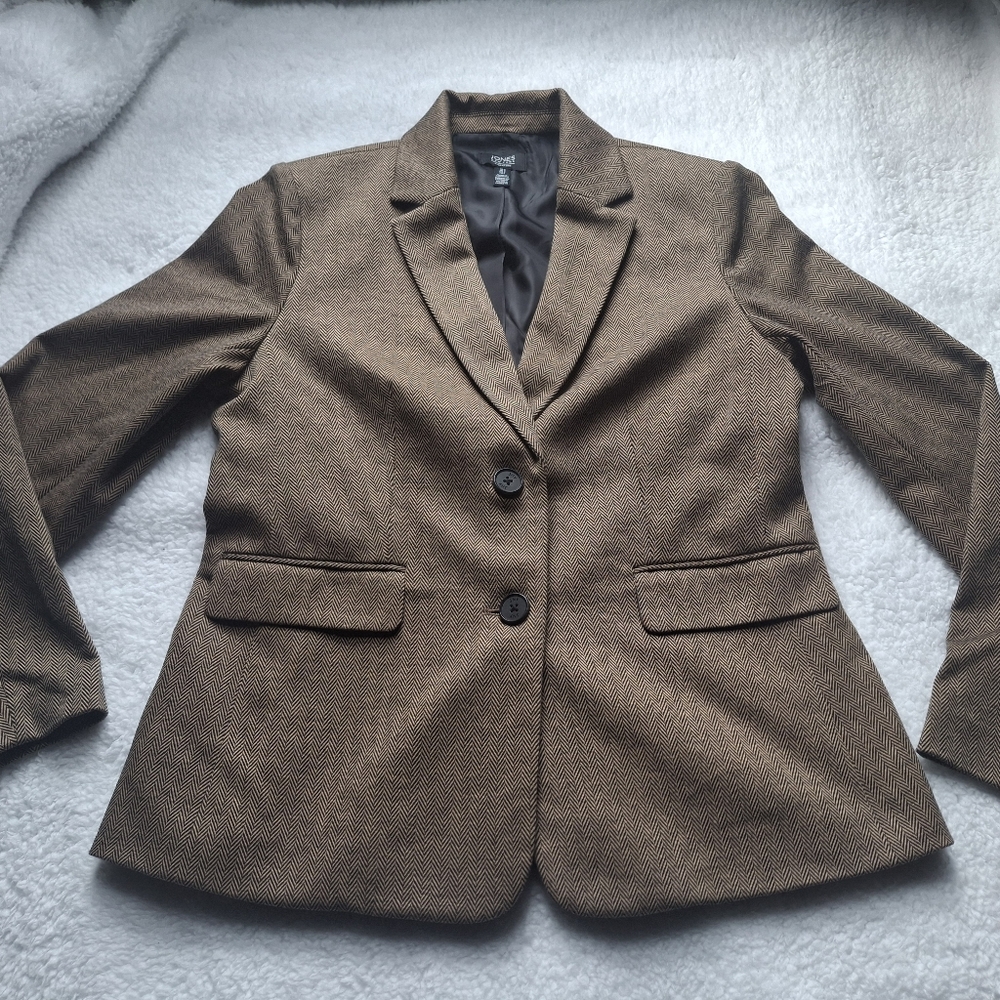 Jones New York Signature Women's  Blazer With Elbow Pads -Size Small
